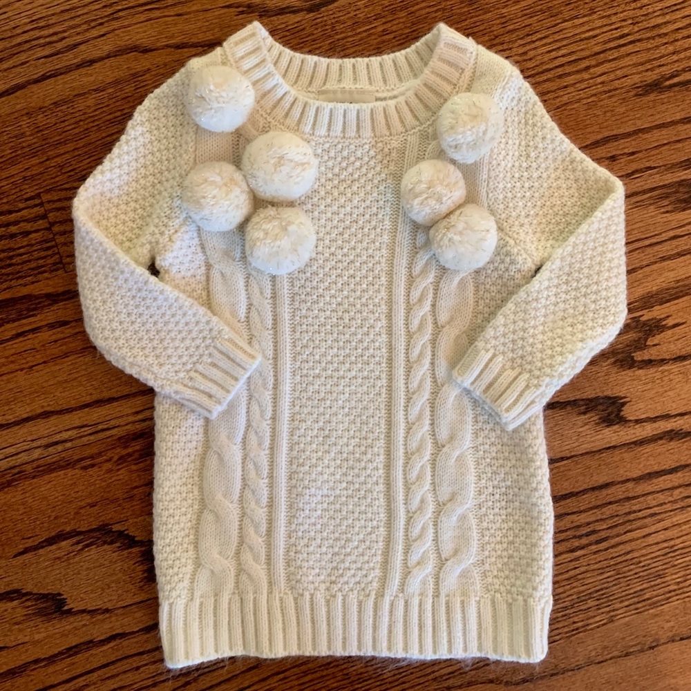 OshKosh Cable Knit Pom Pom Sweater